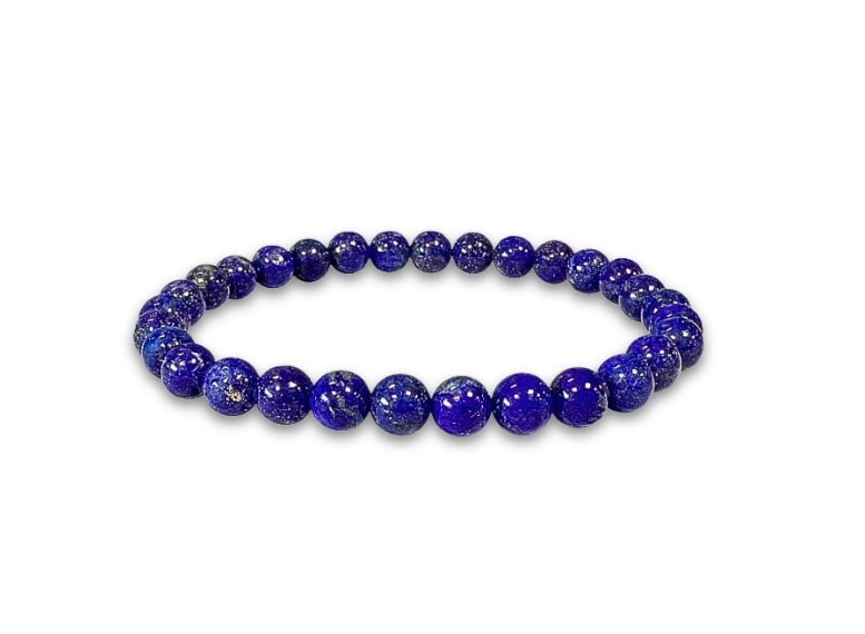 Perles de bracelet lapis lazuli - 6 mm